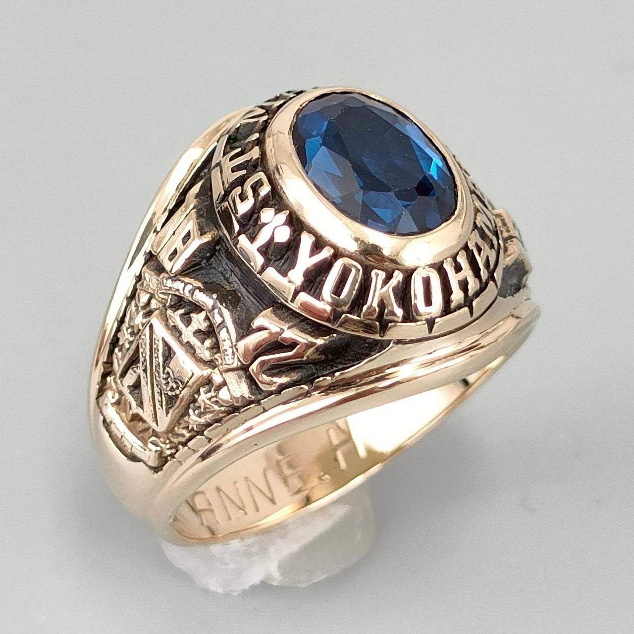 10金 K 10 男女兼用 カレッジリング 6.14ｇ 9号 D 445