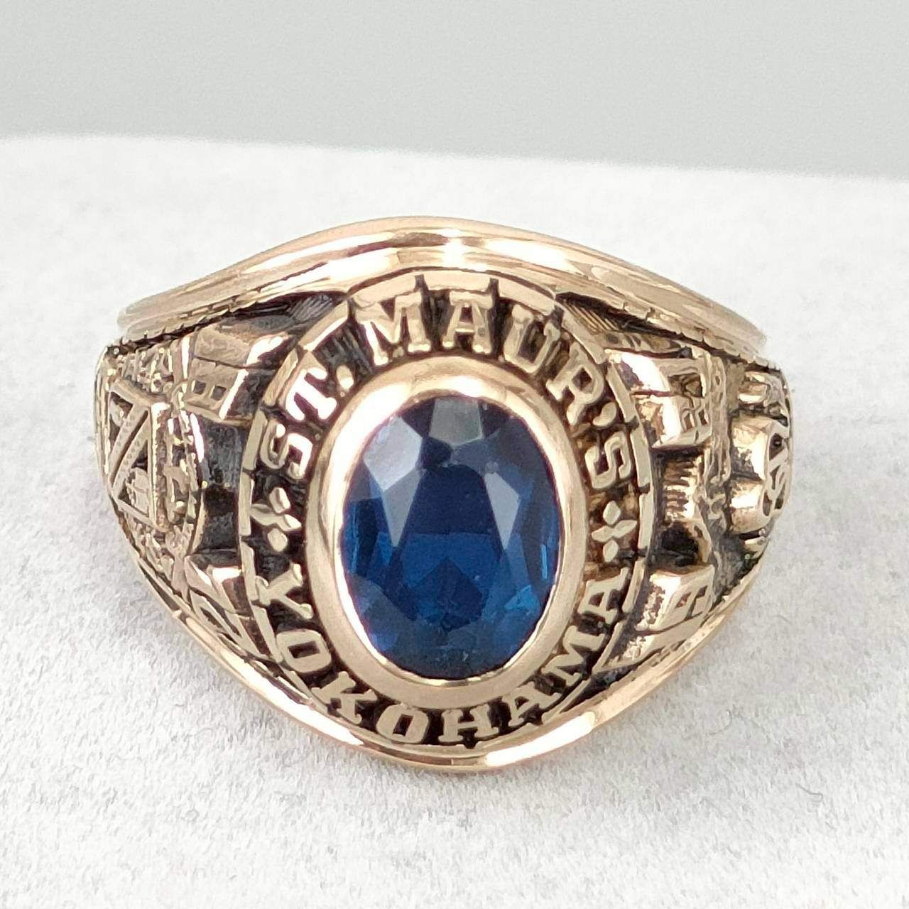  10金 K 10 男女兼用 カレッジリング 6 14ｇ 9号 D 445 リング 指輪 アクセサリー