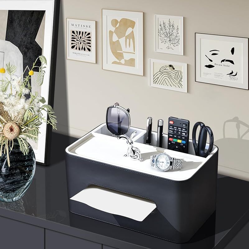 送料込】KINGFOM ティッシュケース 高級PUレザー製 ティッシュボックス