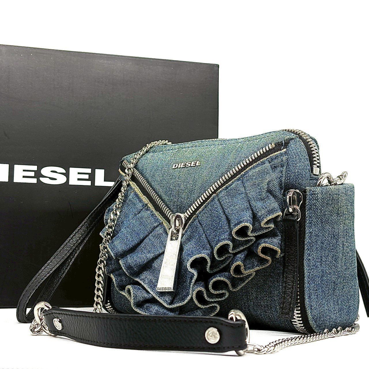 割引 新品 DIESEL ディーゼル Y2K ショルダーバッグ デニム 美品