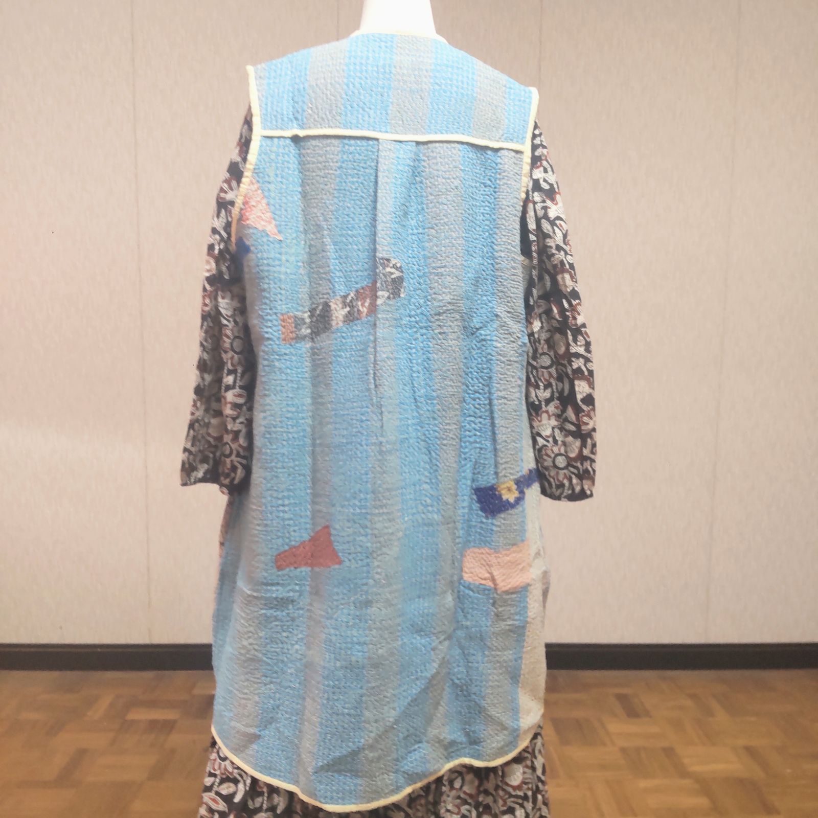 1 グドゥリー ロングベスト ジャケット ヴィンテージ パッチワーク