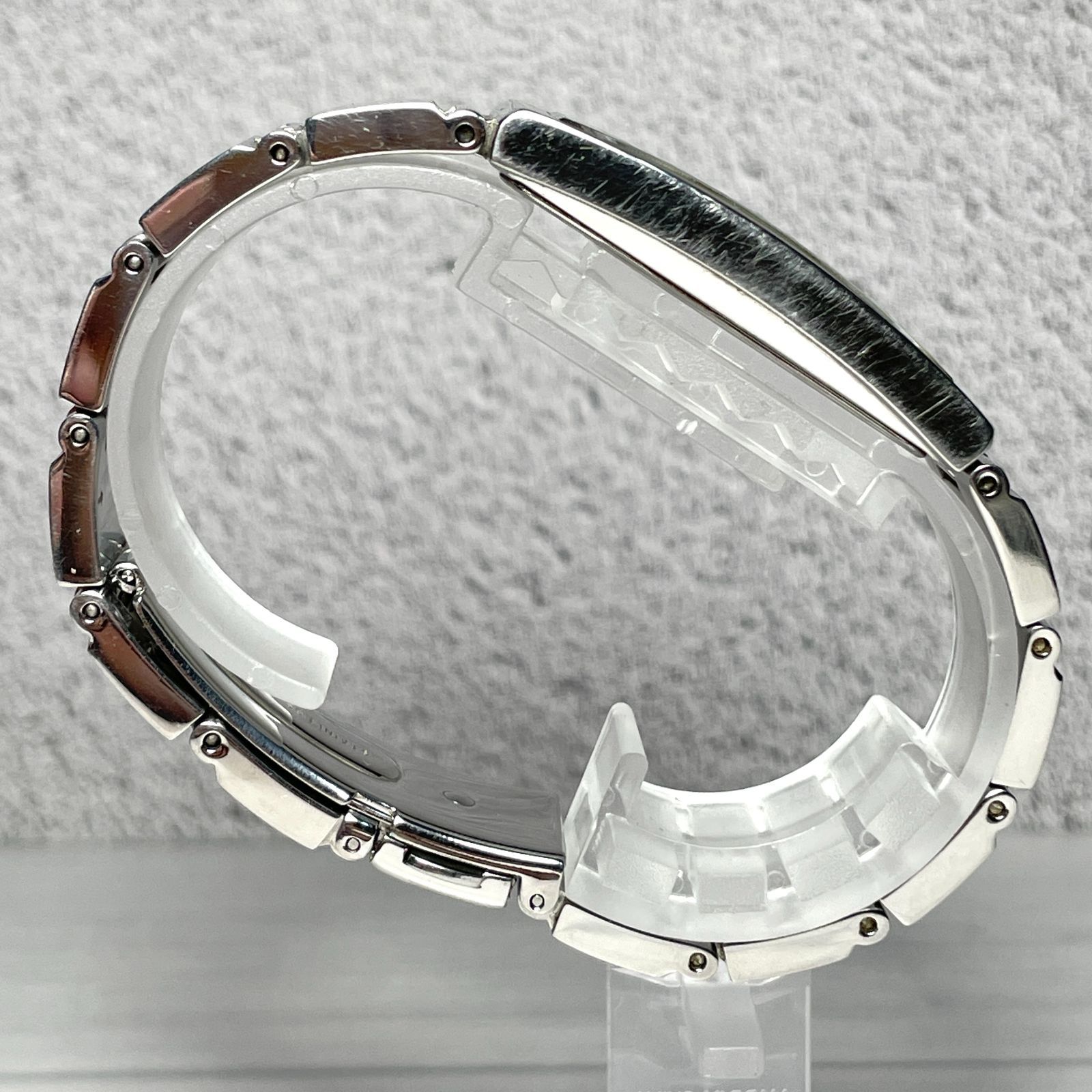 希少✨agnes b. アニエスベー ダブルスクエア文字盤 シルバー