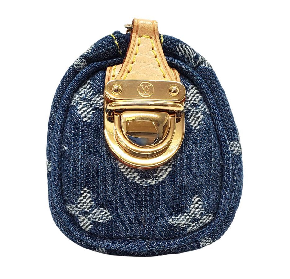 D2961 ルイヴィトン モノグラムデニム トゥルース スピーディPM ポーチ M95082 小物入れ キーリング付 GINKGOPHARMACY_COM