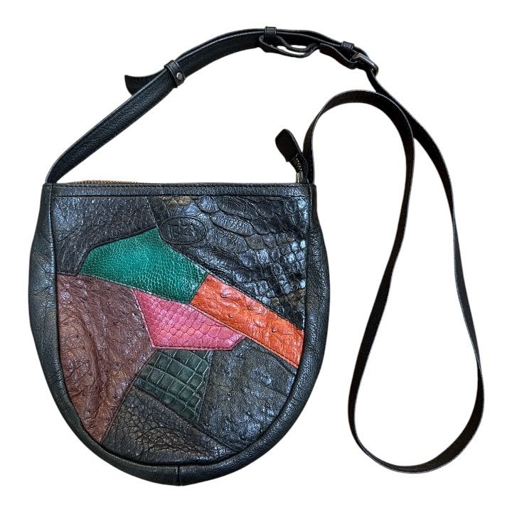 IBIZA イビサ ショルダーバッグ マルチカラー パッチワーク 革