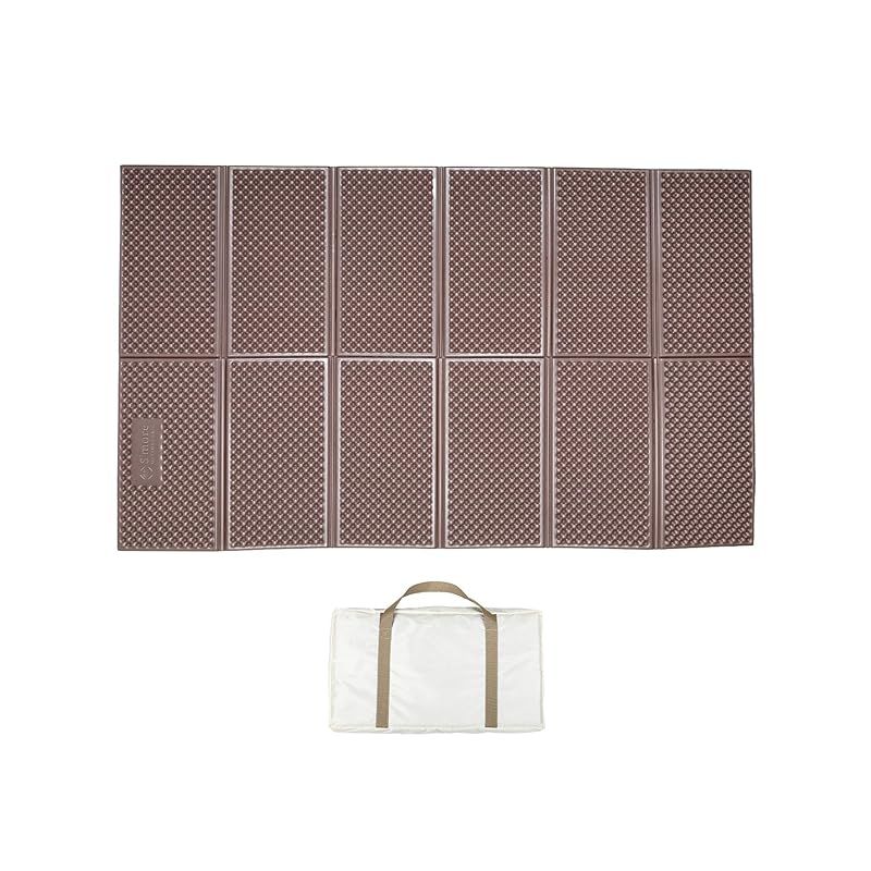 S more スモア Aluminum Waffle Mat ワッフルマット キャンプ 折りたたみ アルミマット コンパクト 保温 冷気遮断 軽量 収納袋付き cocoa L 0