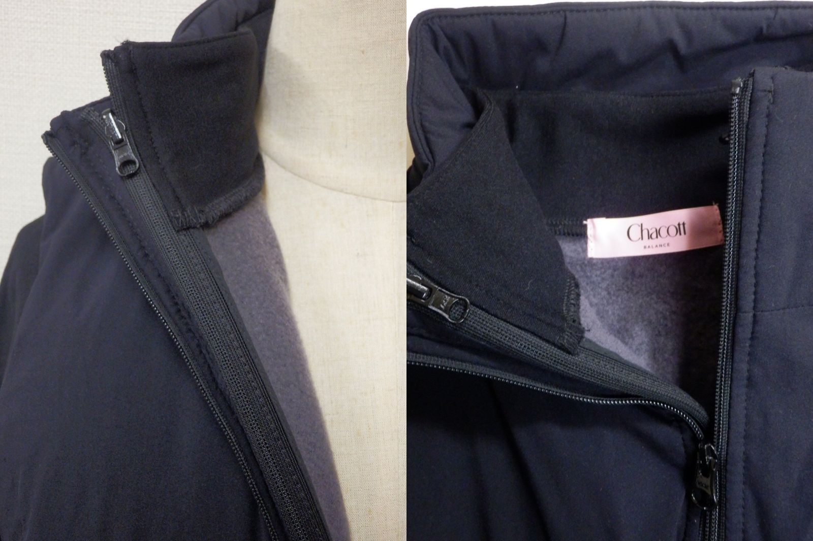 Chacott セットアップウォームアップジャケット 黒 Mサイズ