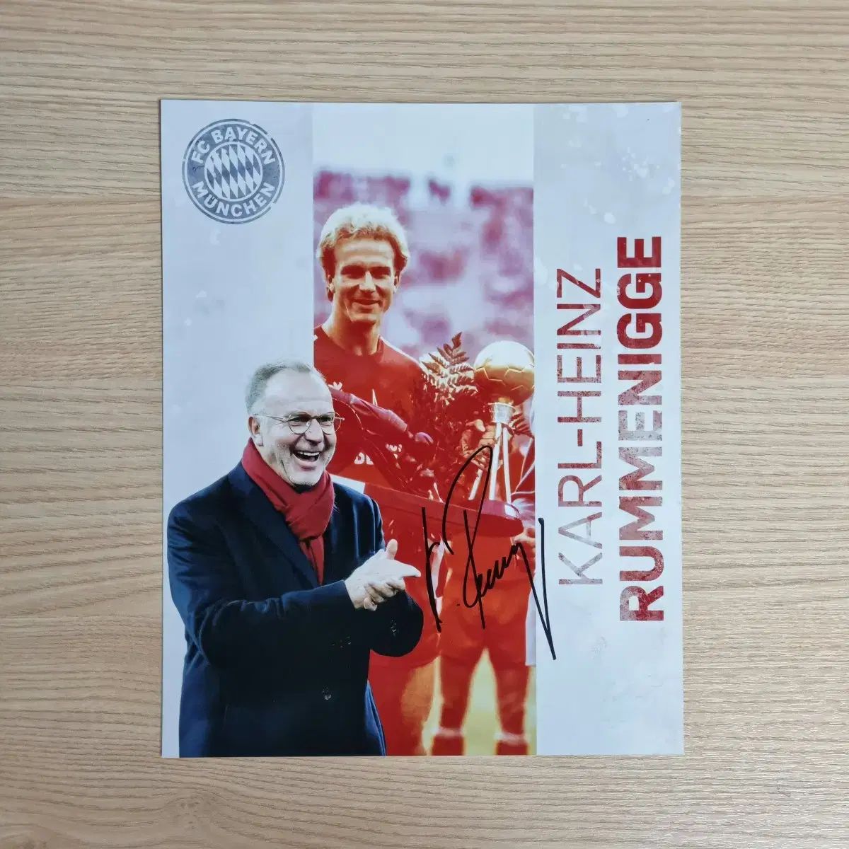  カール ハインツ ルンメニゲ A 4 サイズ サイン 記念グッズ サッカー フットサル