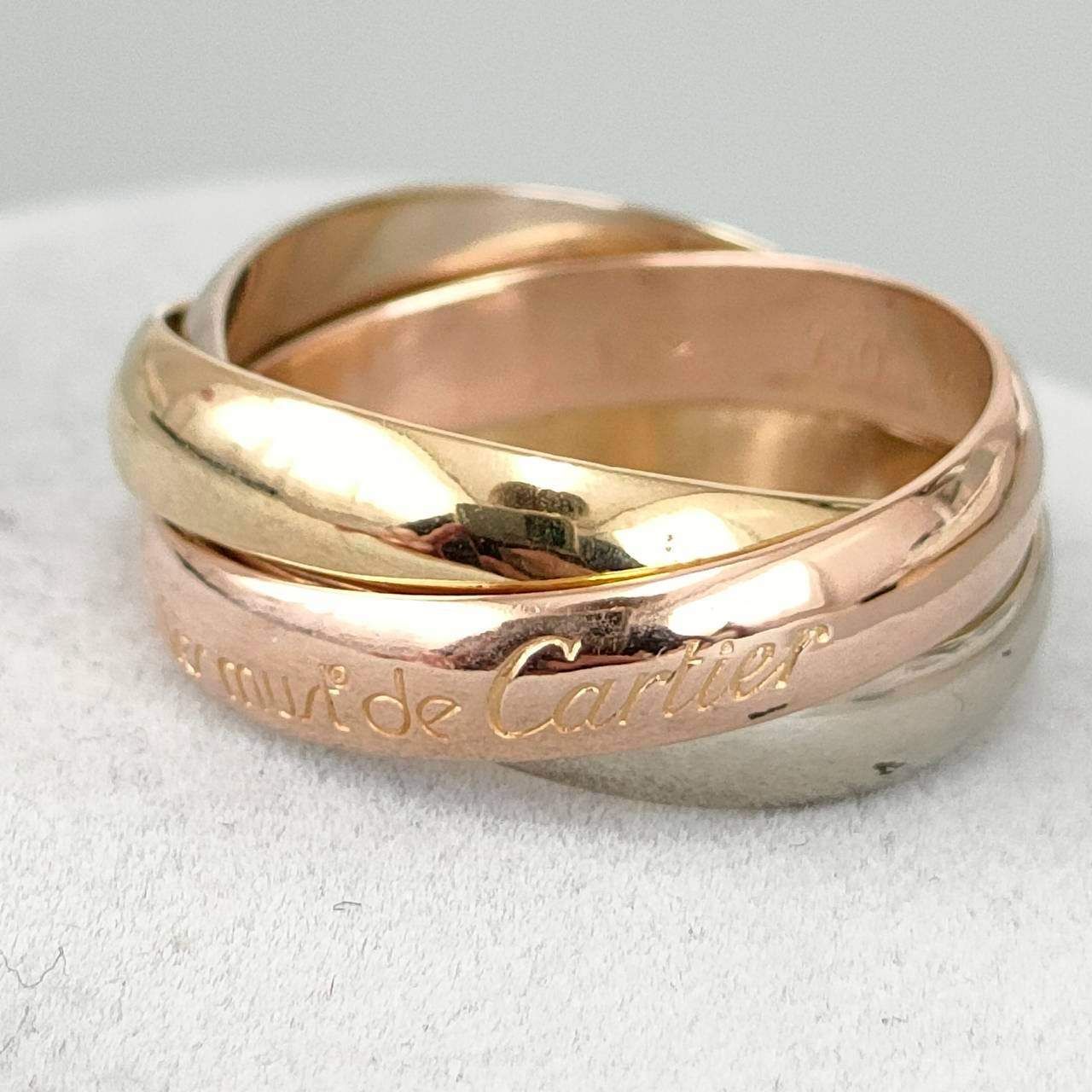 18金 K18 カルティエ トリニティリング 6.61g 9号 D449 - メルカリ