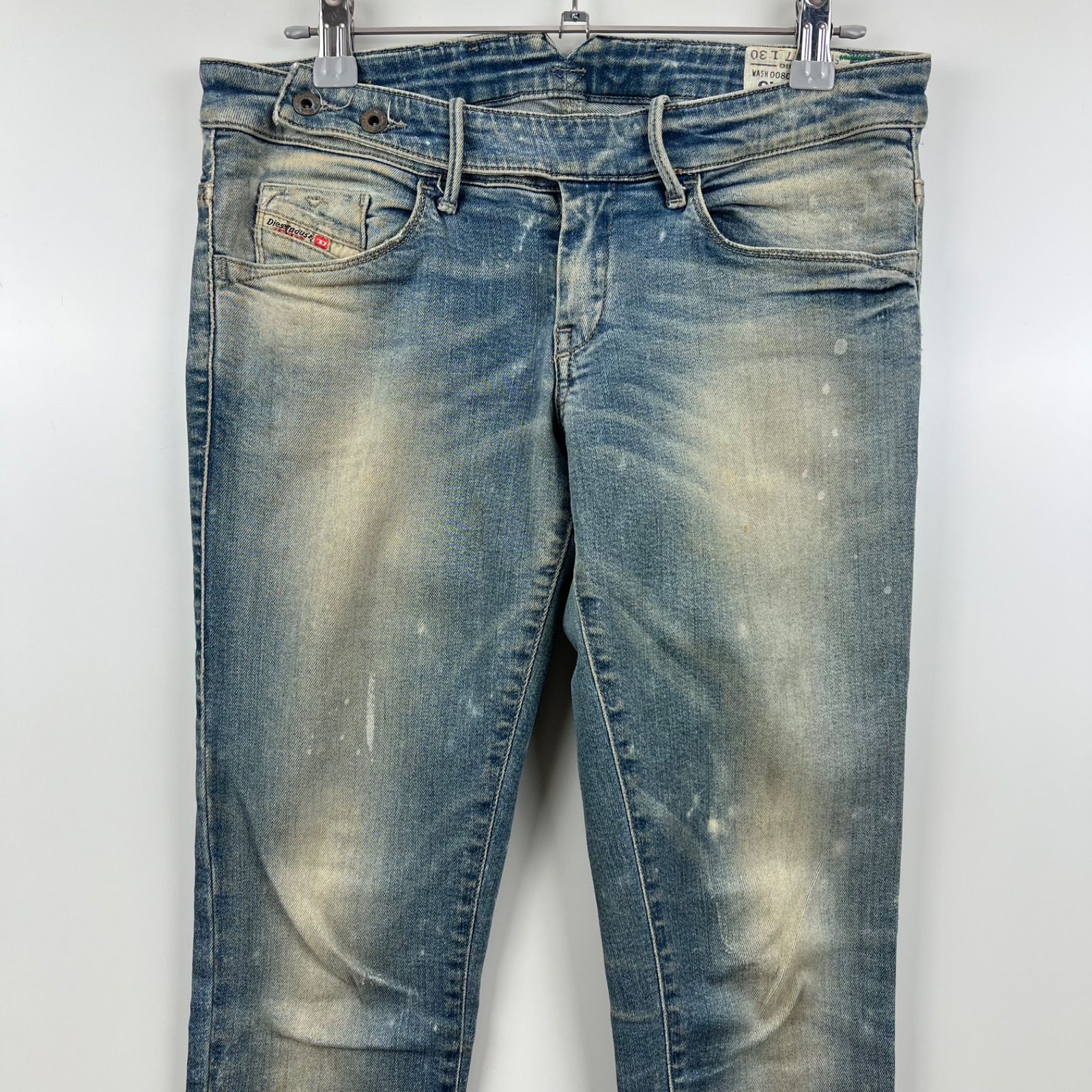DIESEL y2k archive CHERICK crush bleach skinny denim pants 008QX