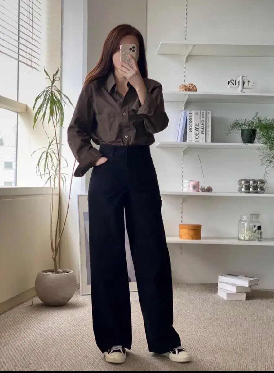 リーリーク カーペンター ブラック パンツ