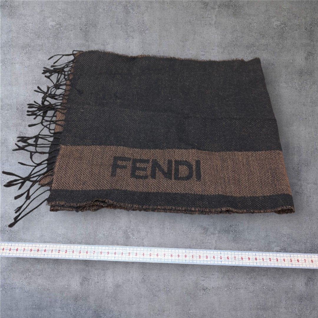 美品 FENDI フェンディ ウール マフラー イタリア製 ストール ブラウン FENDI フェンディ マフラー レディース ブランド ストール ウール