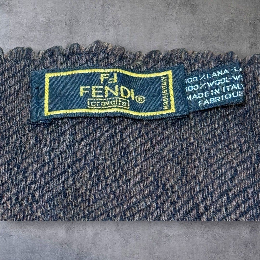美品 FENDI フェンディ ウール マフラー イタリア製 ストール ブラウン FENDI フェンディ マフラー レディース ブランド ストール ウール