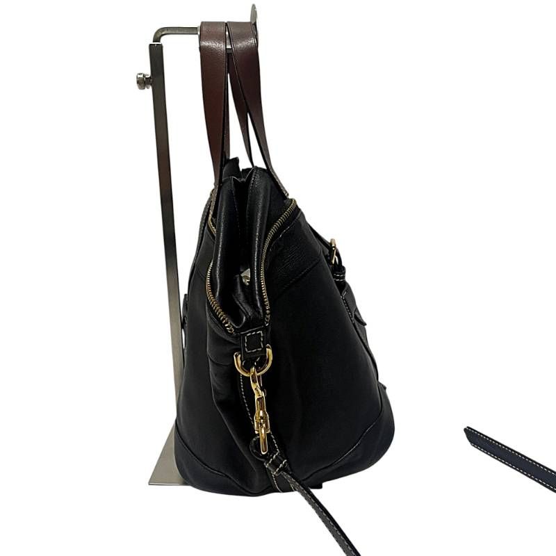 未使用に近い✨ロエベ　2wayバッグ　レザー　ブラック　黒 LOEWE ロエベ アナグラム レザー 2way ショルダーバッグ ハンドバッグ