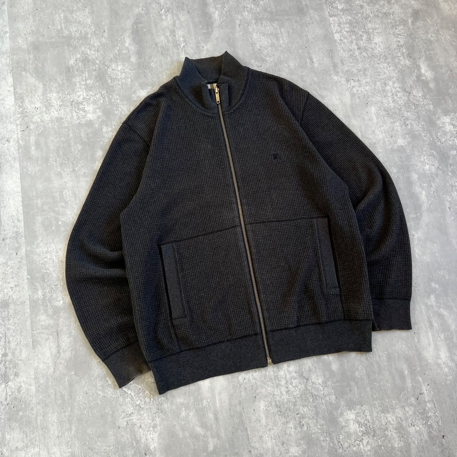 BURBERRY LONDON / バーバリーロンドン コットンワッフルニット ジップ