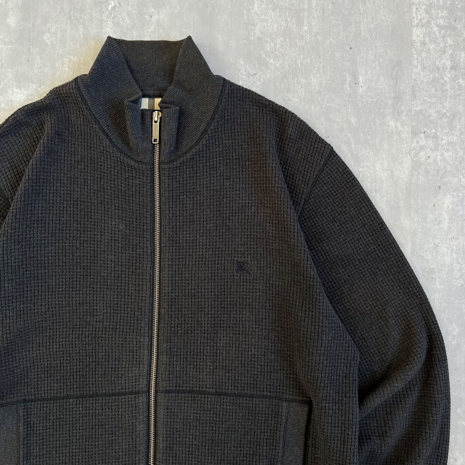 BURBERRY LONDON / バーバリーロンドン コットンワッフルニット ジップ