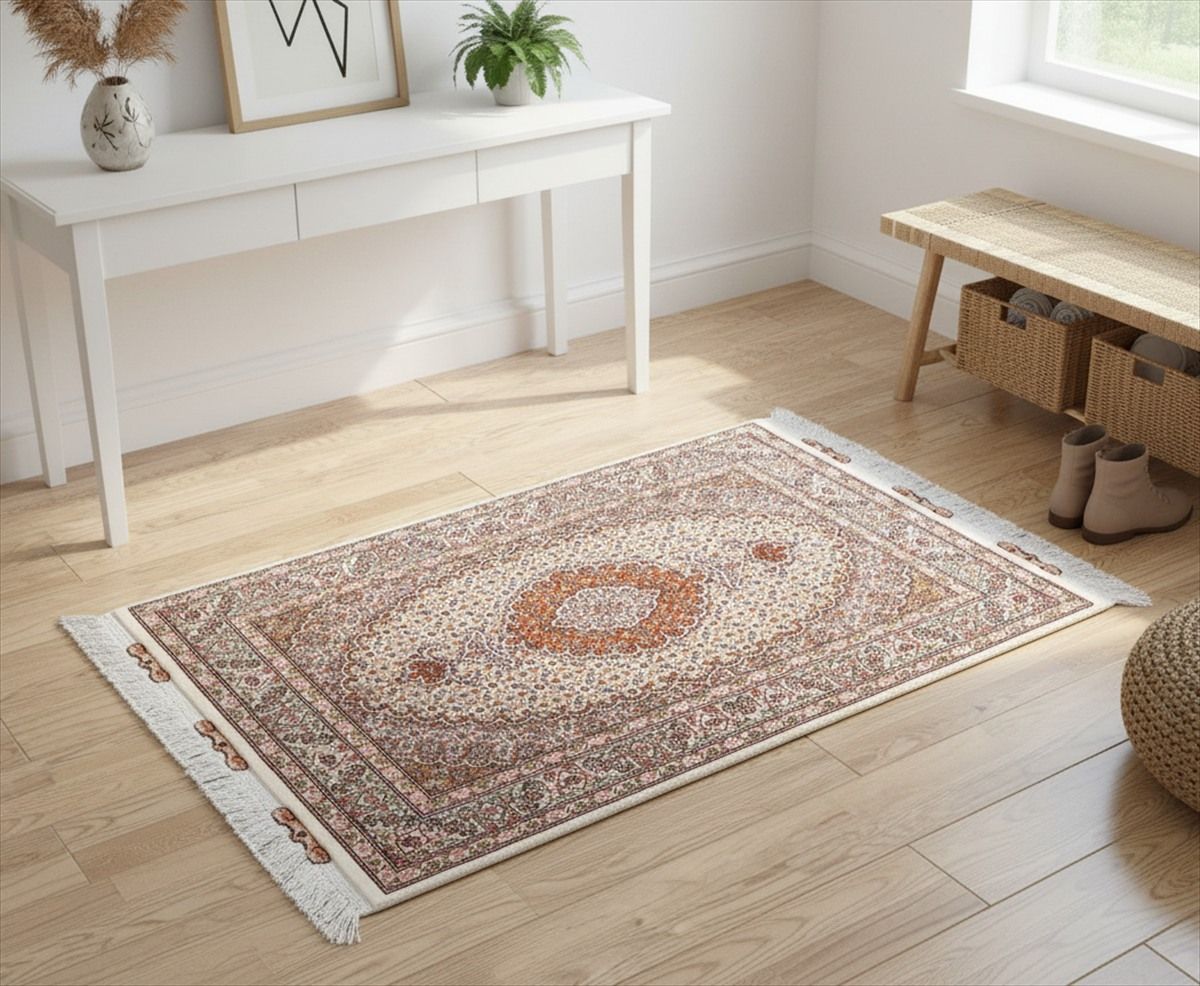 ペルシャ絨毯 タブリーズ産 マヒデザイン 50RAJ ウール&シルク