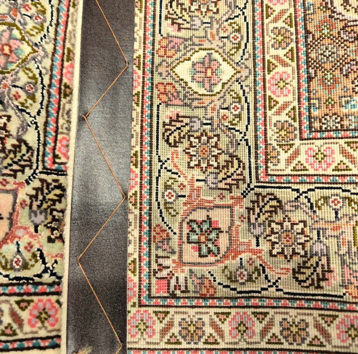 ペルシャ絨毯 タブリーズ産 マヒデザイン 50RAJ ウール&シルク