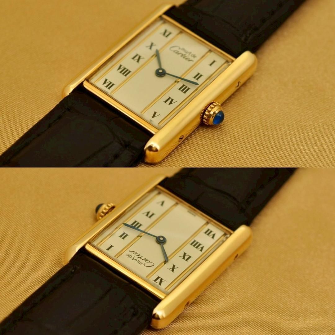 Cartier マストタンク LM ヴェルメイユ クォーツ アイボリー文字盤 Cartier マストタンク LM ヴェルメイユ クォーツ アイボリー文字盤