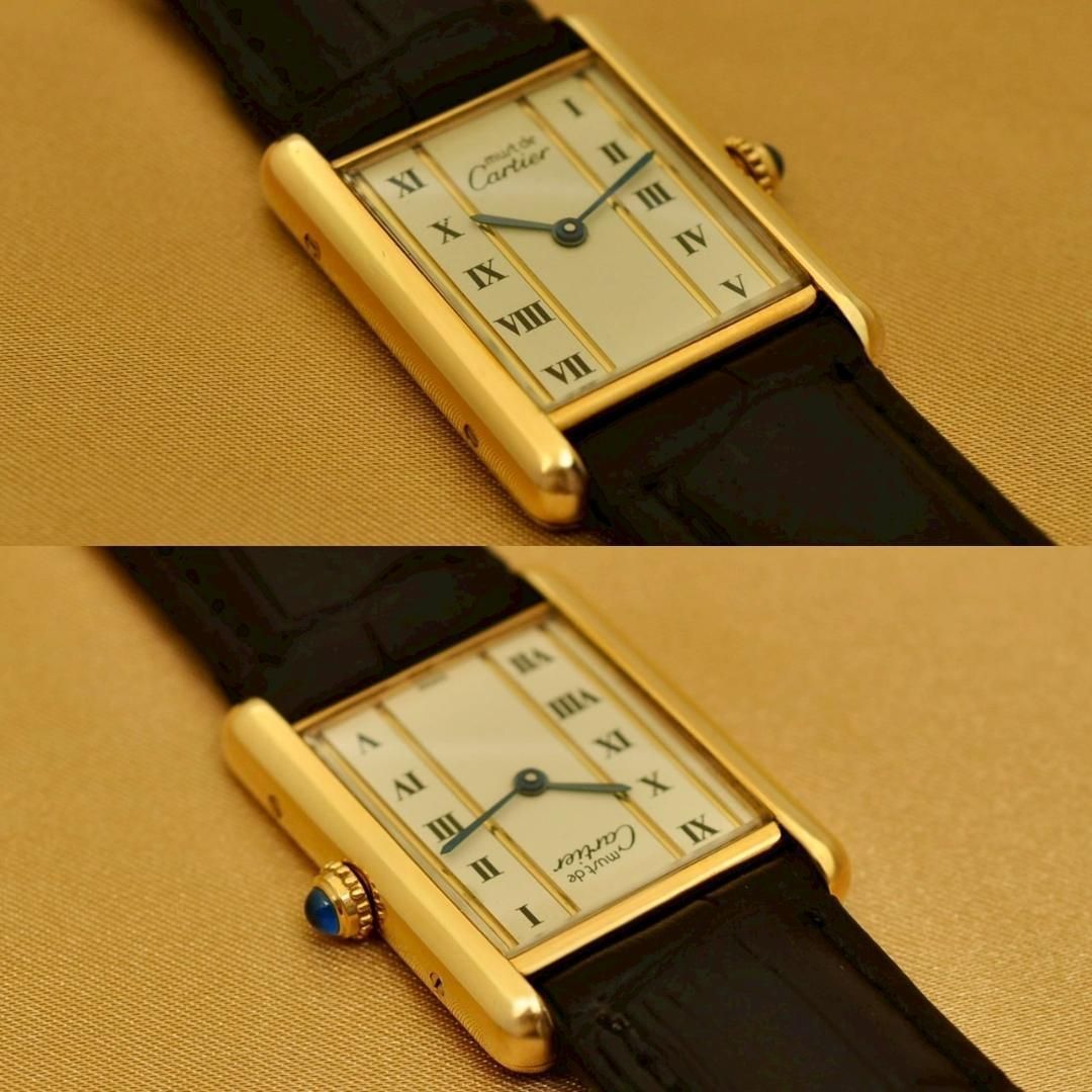 Cartier マストタンク LM ヴェルメイユ クォーツ アイボリー文字盤