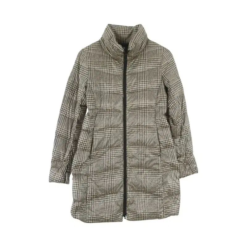 UNIQLO WOMEN - M ダックダウン CHECKパータン ツーウェイ ジップアップ ダウン アウター