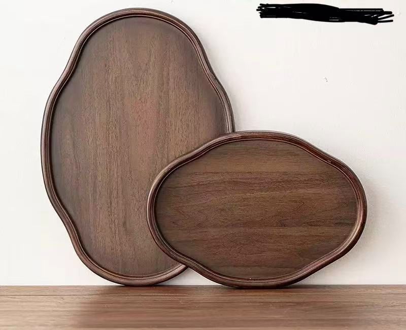 木製トレー 5枚セット 木 トレイ お盆 お食事トレイ スタッキング プレート