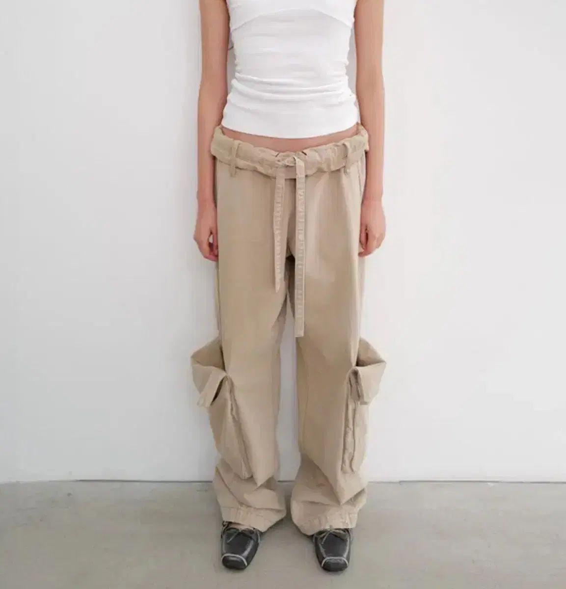 オープンワイワイ openyy 巻きウェスト カーゴ パンツ open yy