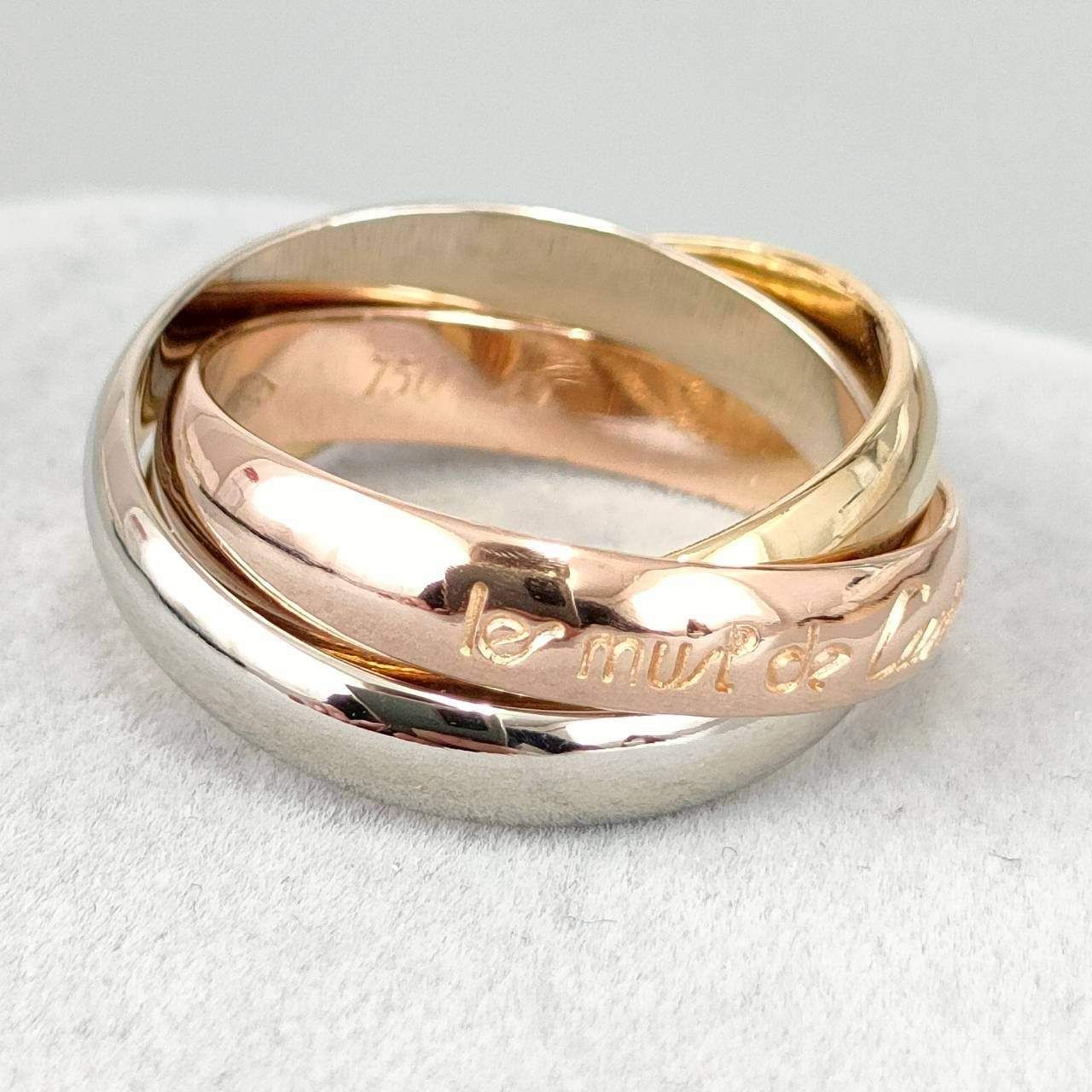 18金 K 18 カルティエ トリニティリング 7.07ｇ 9号 D 452