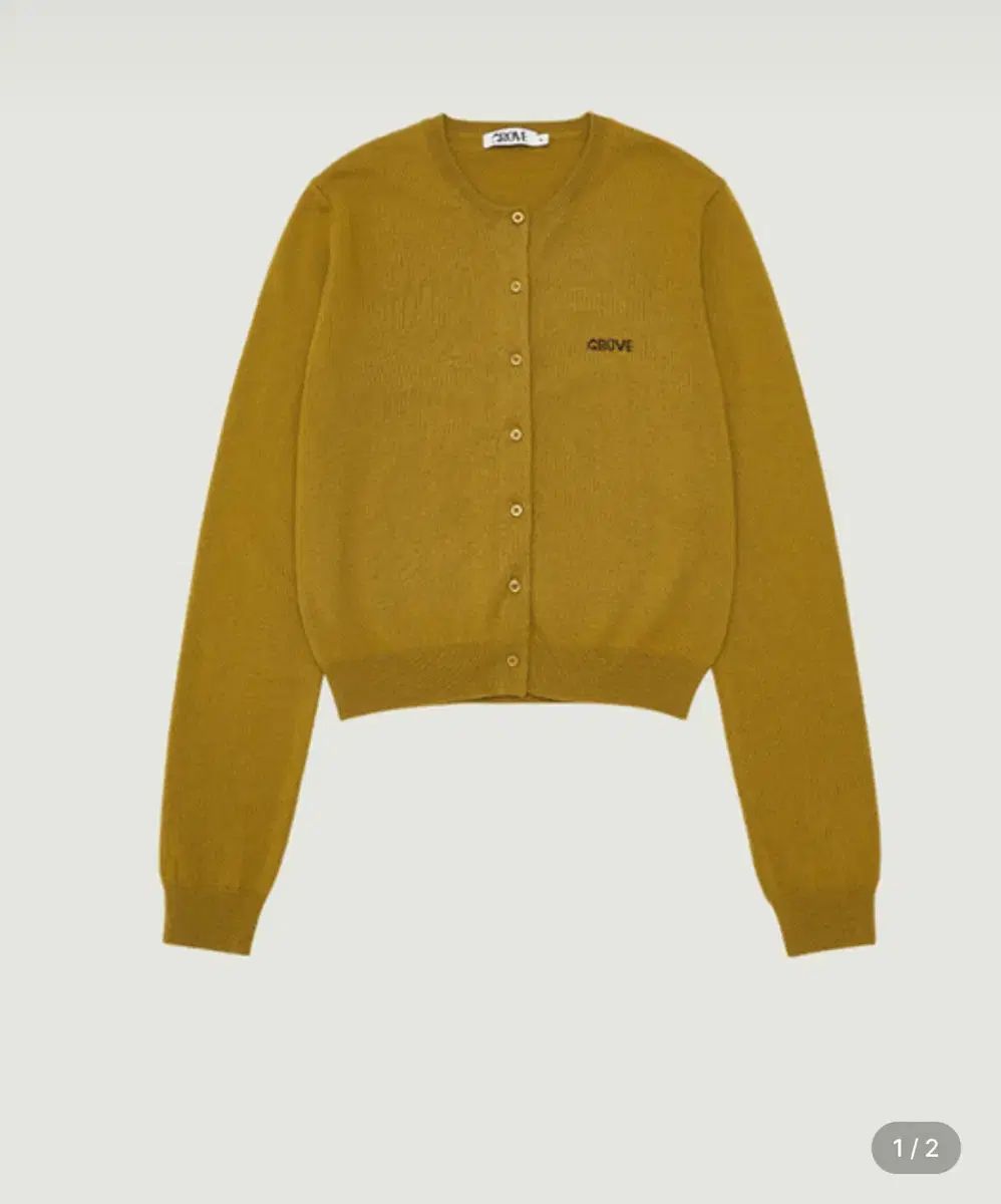 Grove エレナ オリーブ カーディガン 秋 カーディガン オリーブ カーディガン レディースニット