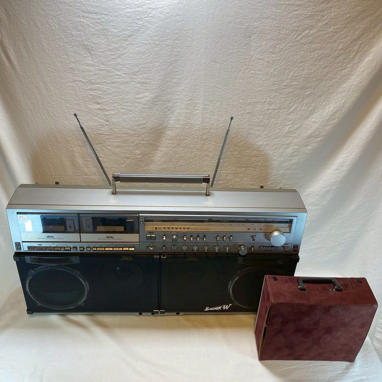 動作品】SHARP/GF-909/カラオケ/ステレオラジカセ/マイク/テープ付/No