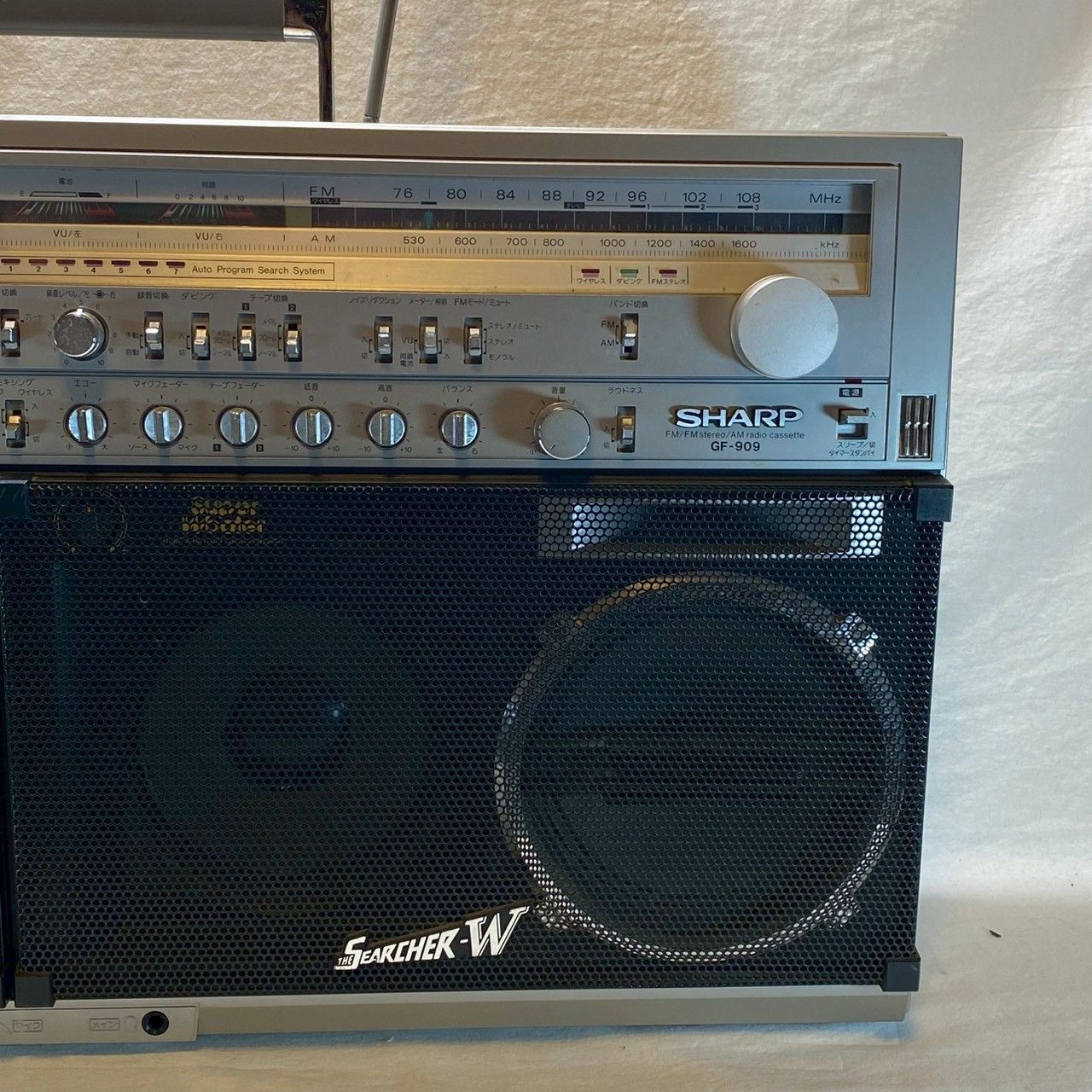 動作品】SHARP/GF-909/カラオケ/ステレオラジカセ/マイク/テープ付/No