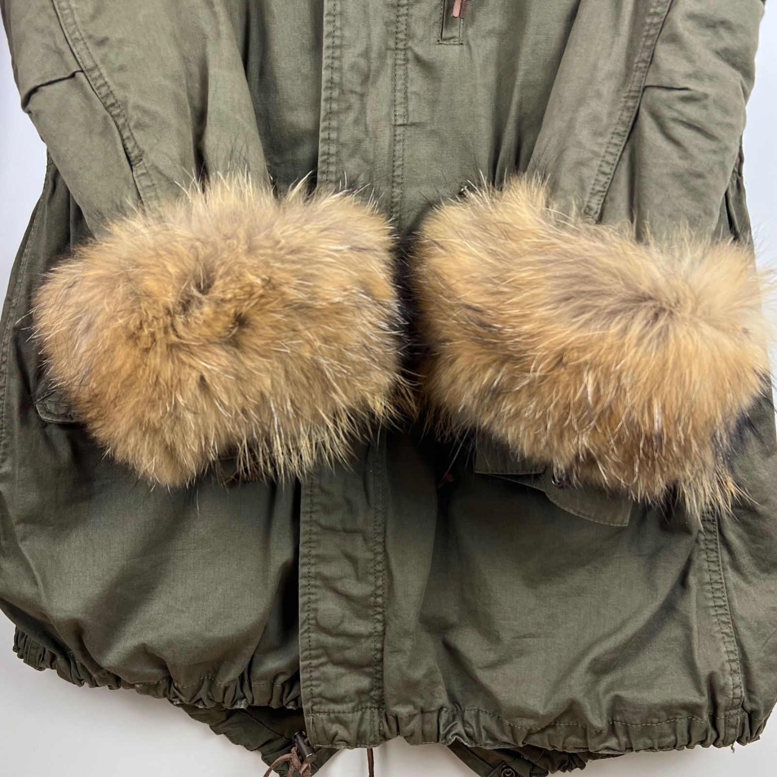 G.O.A 00s y2k archive wrist fur mods coat military Free ゴア