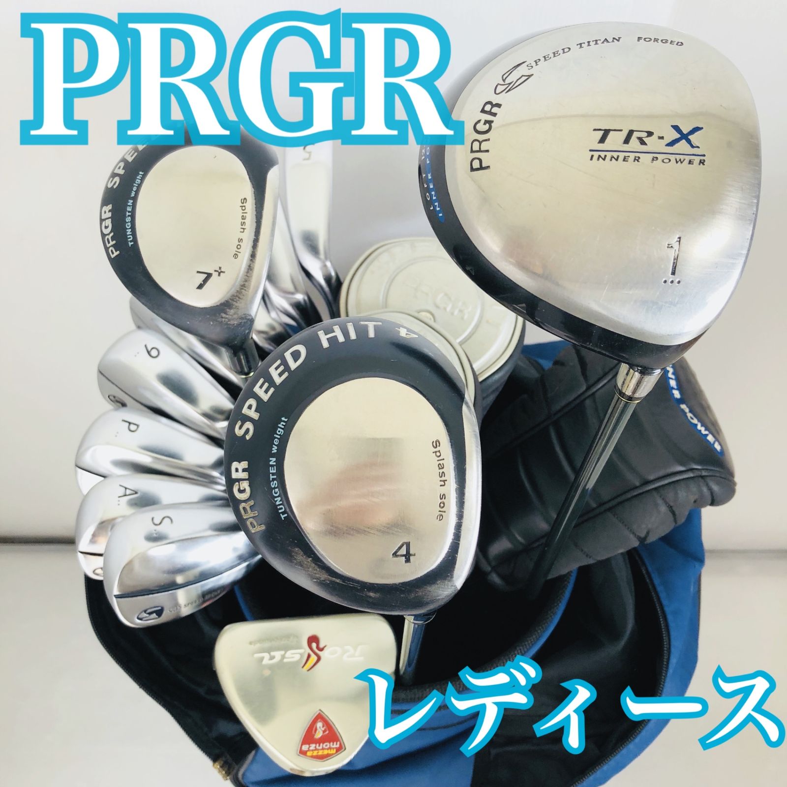 レディース PRGR プロギア ODYSSEY オデッセイ ゴルフ クラブ セット 入門 バッグ付き 右利き パター付 EM-27