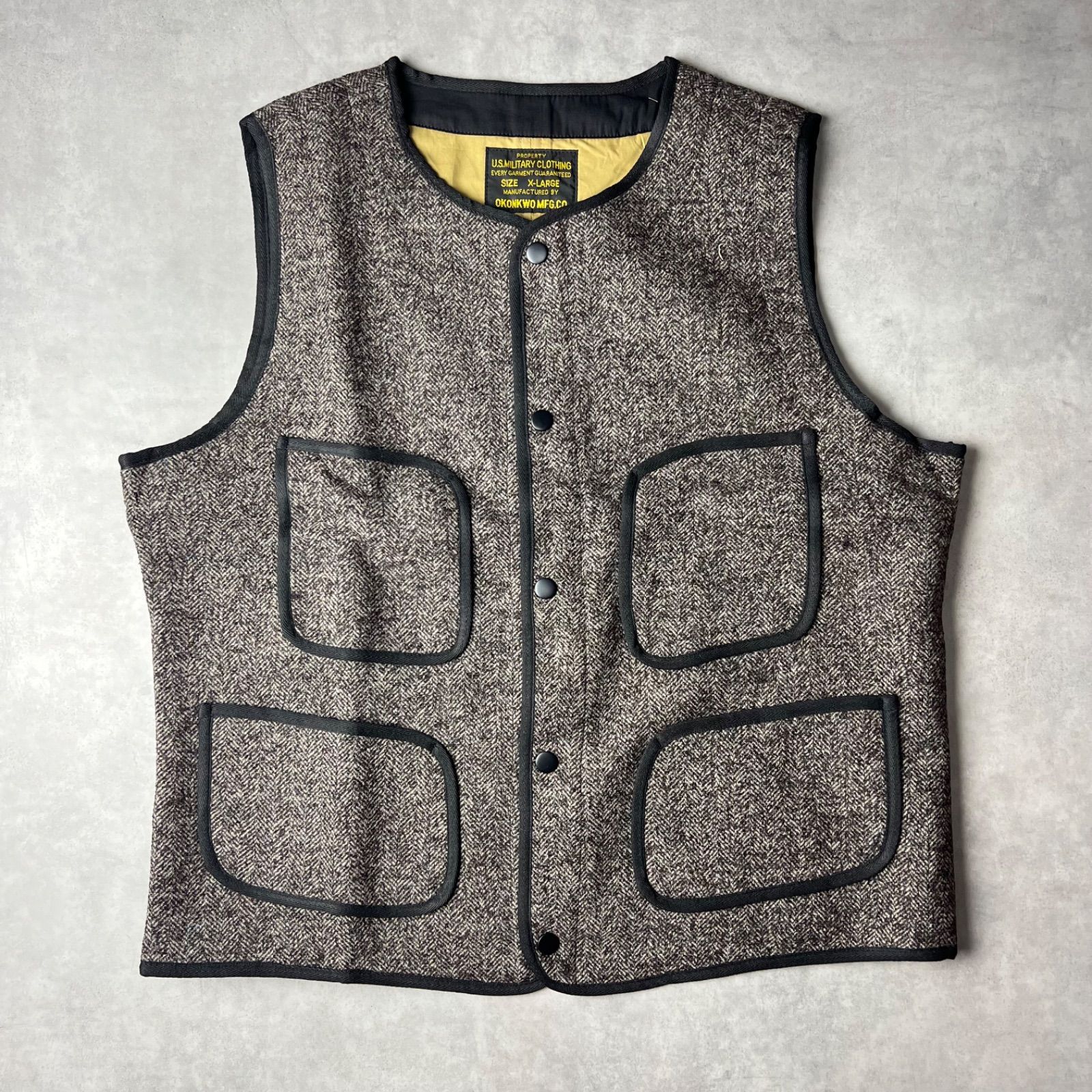 ✅新品未使用　ベスト　ジレ　ウール　復刻モデル　ブラウン　アメカジ　ワーク　XL 🟥新品未使用🟥 ウール ベスト ジレ ブラウンズビーチ BROWNS BEACH