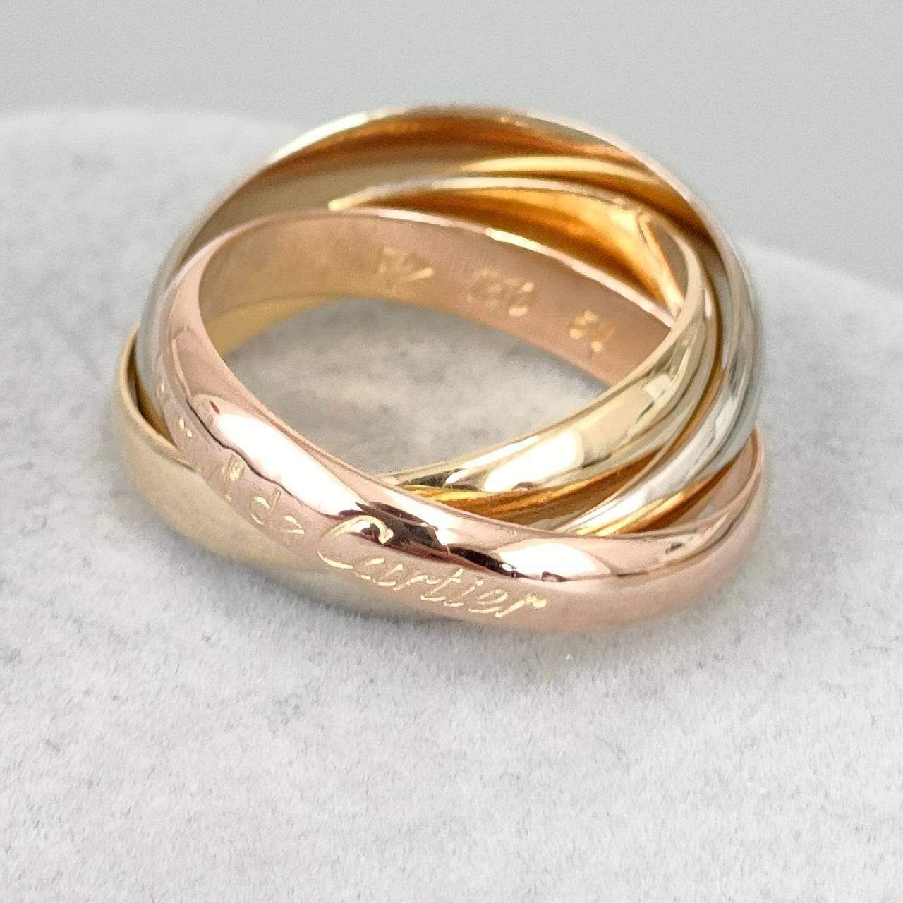 18金 K18 カルティエ トリニティリング 7.51g 11号 D455 - メルカリ