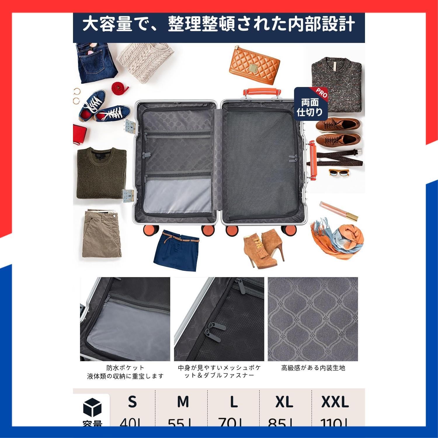 商品 レトロ ハンドル TSAロック 疲れない設計 ダブルキャスター 静音 入学 キャリーバッグ 海外旅行出張 軽量アルミフレーム式 Mサイズ 大型 機内持ち込み ブルー キャリーケース 4-6泊 新感覚 モダン スーツケース 55L Yuw