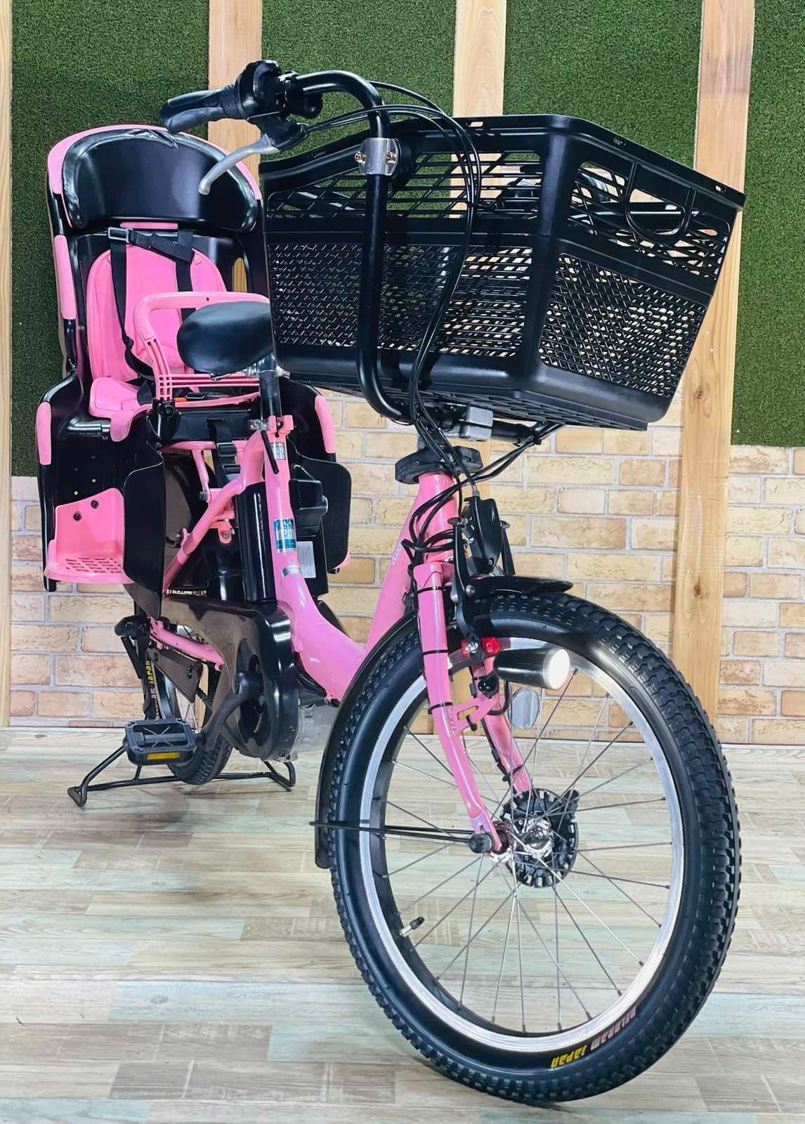 電動アシスト自転車 ピンク バスケット付き 自転車】《Acalie》電動アシスト自転車 RICHBIT ASSIST 特注 サクラ