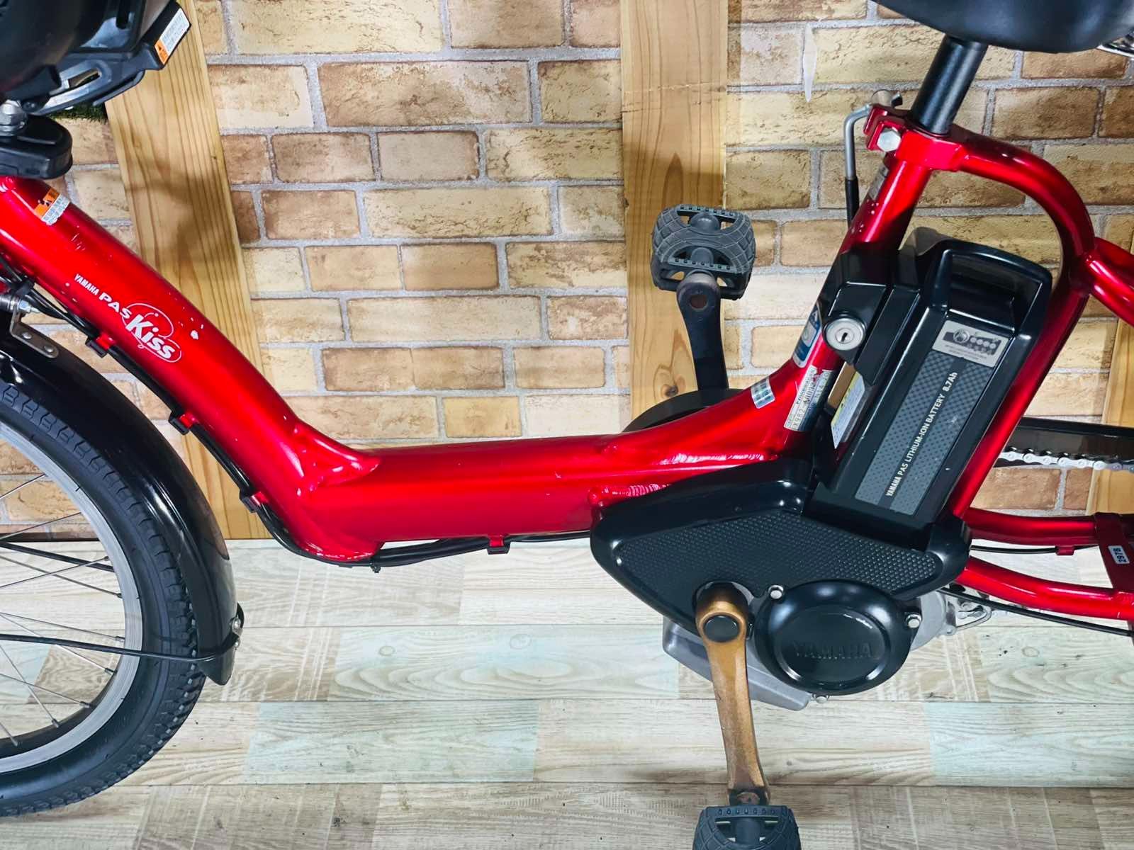 格安　YAMAHA　Pas Kiss 電動アシスト自転車　赤 値段相談可 YAMAHA 【電動アシスト自転車 中古】ヤマハ パスキス 色：レッド 20