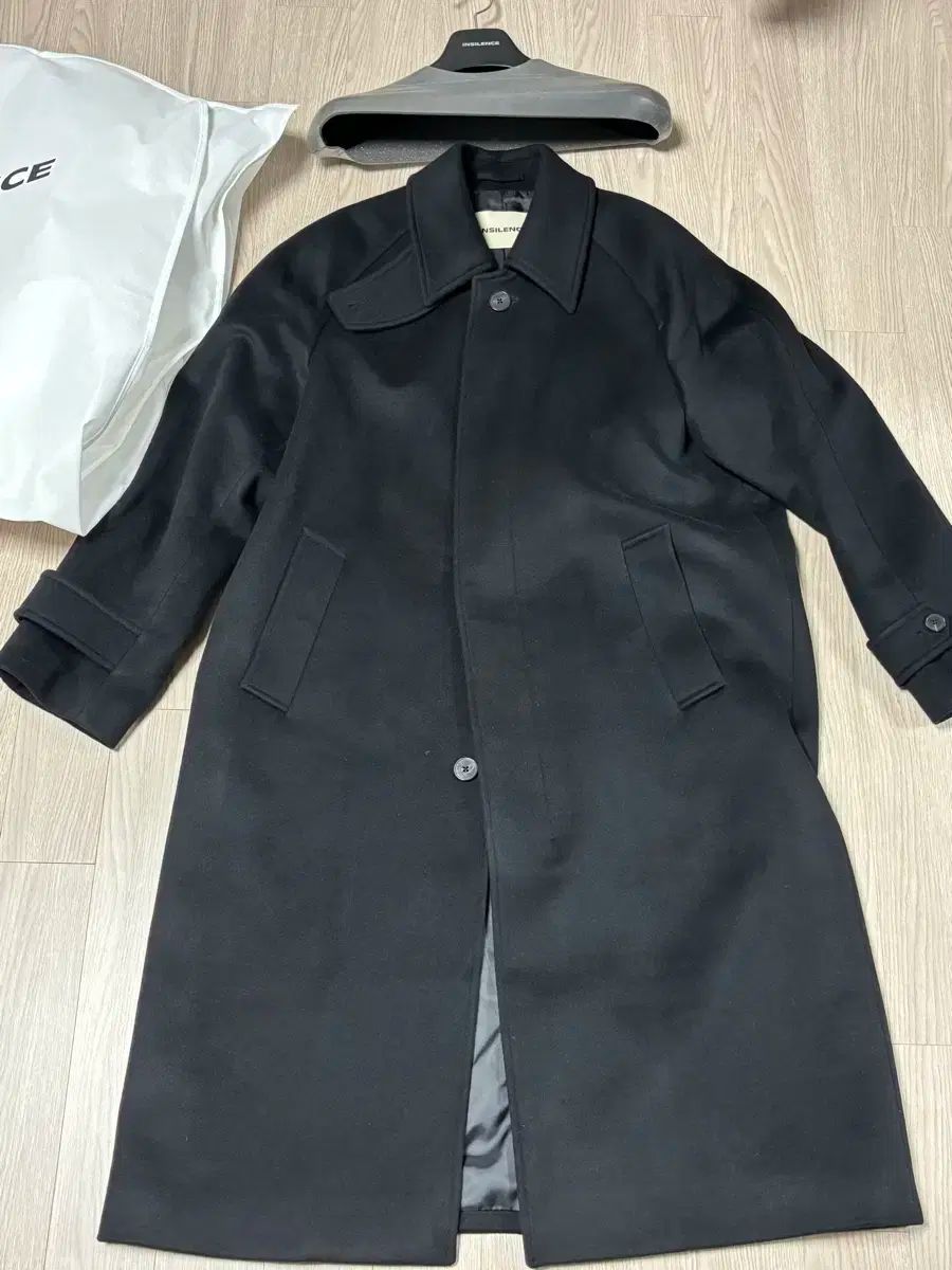 INSILENCE インサイレンス 麻バルマカーンコート ブラック M