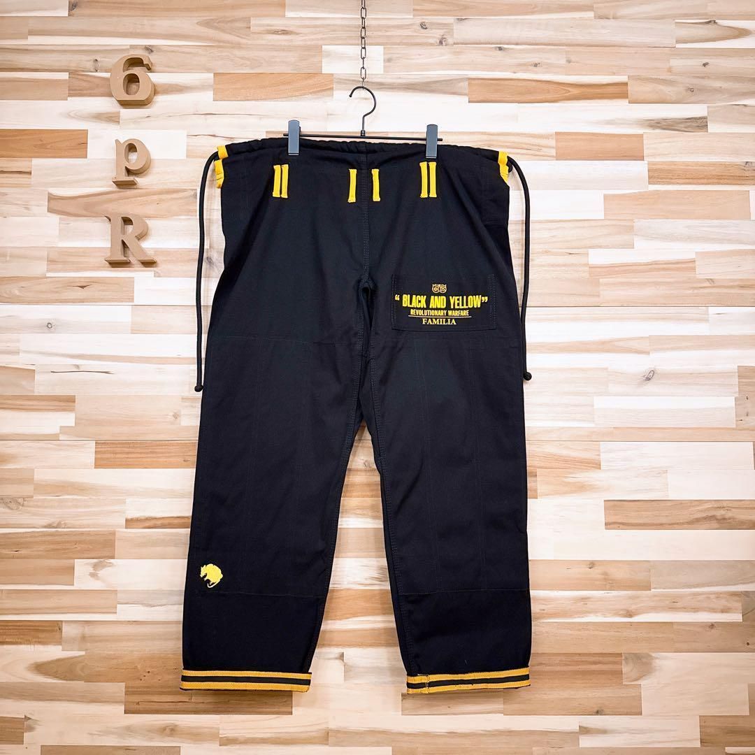  超激 ラッツ×クレイジービー×マント コラボ 柔術着セットアップ 黒ブラック格闘技 山本KID徳郁 トリプルコラボ 上下セット 柔道衣