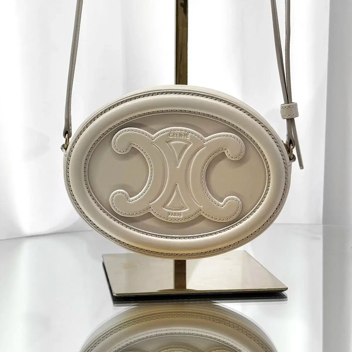 Celine セリーヌ オーヴァル パール ライス クロスバック