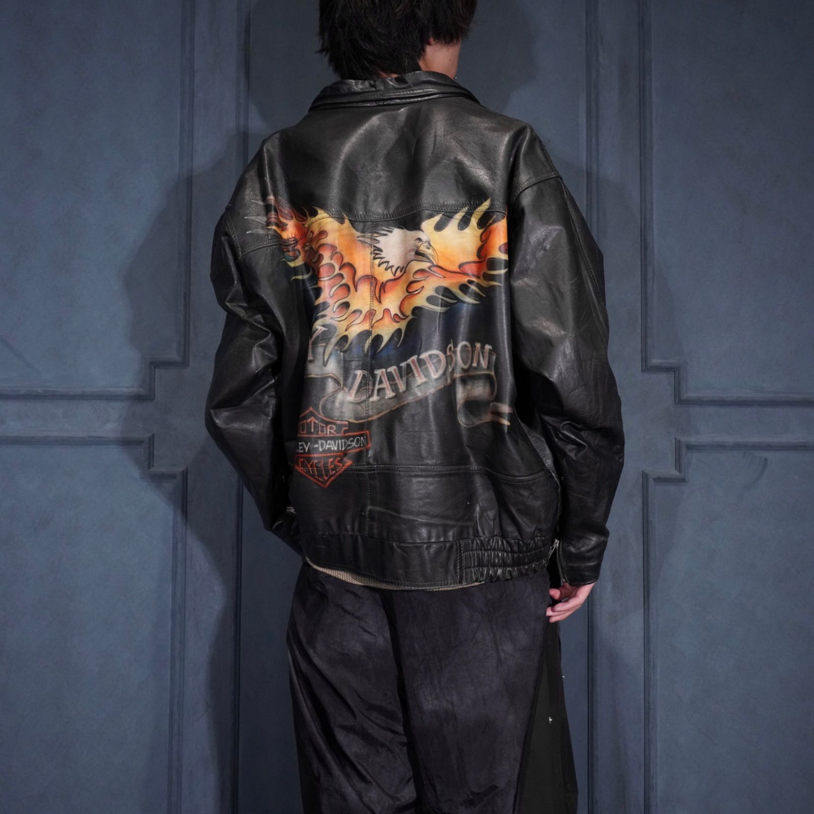 SPECIAL ITEM* USA VINTAGE HARLEY DAVIDSON HAND FLAME PHENIX EAGLE