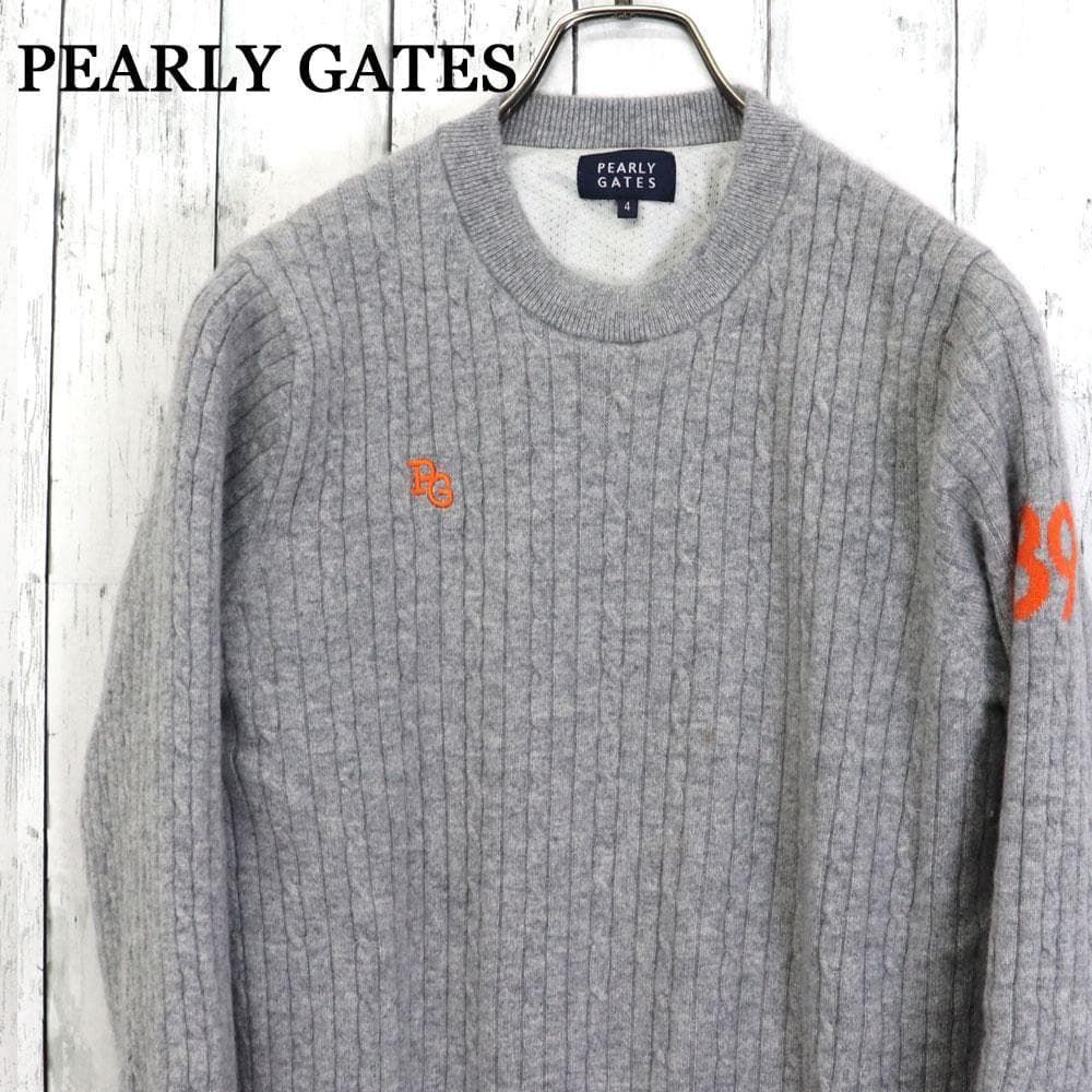 パーリーゲイツ メッシュ裏地 カシミヤ100％ セーター