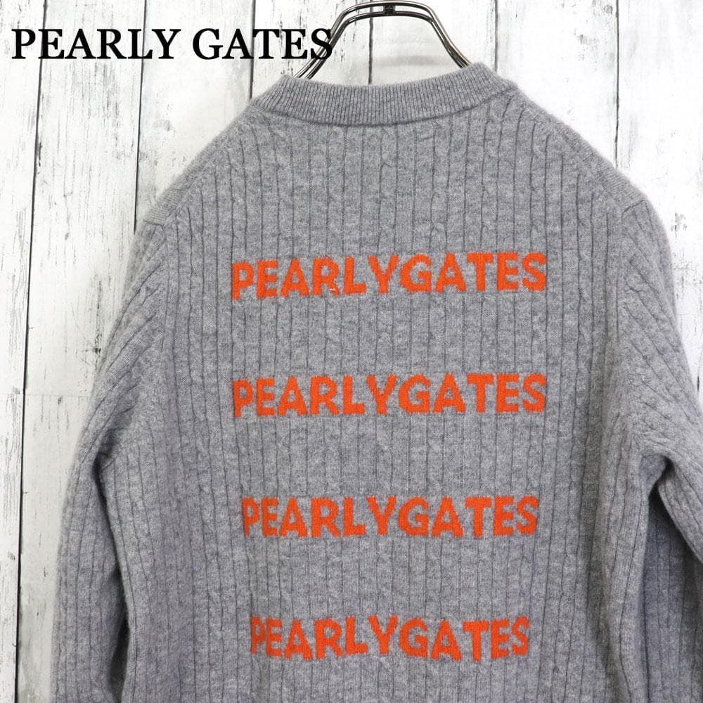 PEARLYGATES パーリーゲイツ メッシュ裏地 カシミヤ100％ セーター