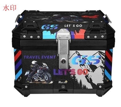 高品質 リアボックス 45 L ブラック トップケース 大容量 ツーリング バックレスト装備 持ち運び