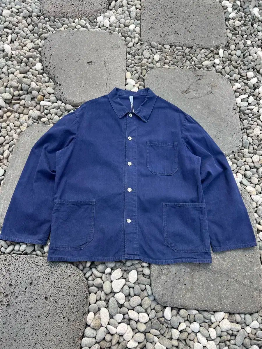 BLUE WASHING OLD HBT ヘリンボーンツイルコットン フレンチワークジャケット