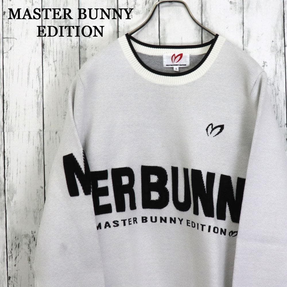 マスターバニーエディション ビッグロゴ ニット クルーネックセーター SIZE 4