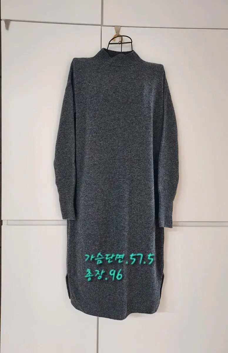 ウール カシミア ウール ニットロングワンピース 66~77までほぼ