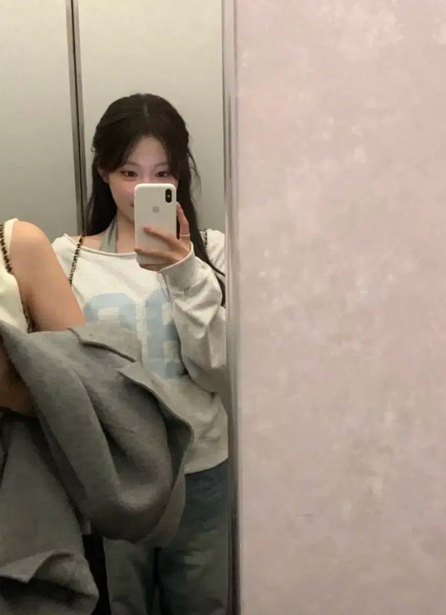 Verni ベ르ニ 片方オフショルダー スウェット セット O Number Sweatshirt