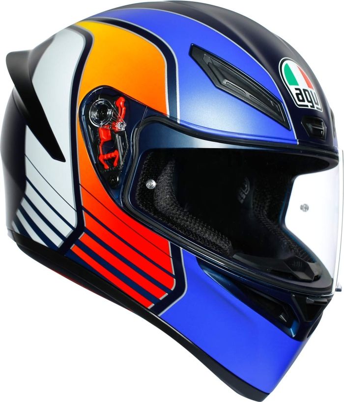 エージーブイ Agv K 1 POWER MATT DARK BLUE ORANGE WH パワーマットダーク ブルー オレンジ ホワイト S 55 56 cm 品番
