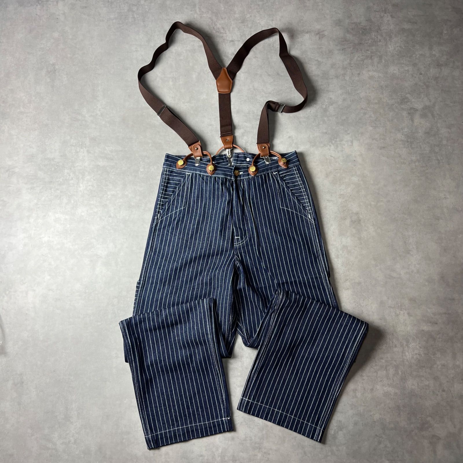 🟥新品未使用🟥 ウォバッシュ デニム ワイド ストレート パンツ